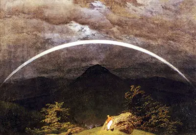 Paysage de montagne avec arc-en-ciel Caspar David Friedrich